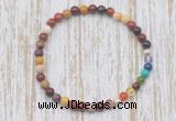 CGB7018 7 chakra 4mm mookaite beaded meditation yoga bracelets