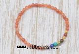 CGB7031 7 chakra 4mm fire agate beaded meditation yoga bracelets