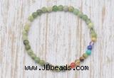 CGB7045 7 chakra 4mm Australia chrysoprase beaded meditation yoga bracelets