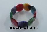 CGB705 8 inches 25*30mm agate gemstone bracelet wholesale