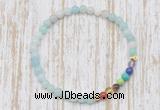 CGB7052 7 chakra 4mm amazonite beaded meditation yoga bracelets