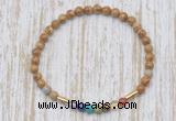 CGB7073 7 chakra 4mm wooden jasper beaded meditation yoga bracelets