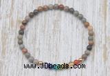 CGB7080 7 chakra 4mm polychrome jasper beaded meditation yoga bracelets