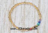 CGB7098 7 chakra 4mm citrine beaded meditation yoga bracelets