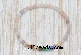 CGB7103 7 chakra 4mm rainbow moonstone beaded meditation yoga bracelets