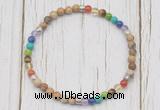 CGB7119 7 chakra 4mm picture jasper beaded meditation yoga bracelets