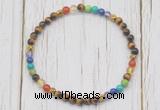 CGB7120 7 chakra 4mm yellow tiger eye beaded meditation yoga bracelets