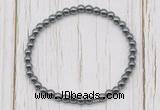 CGB7220 4mm tiny hematite beaded meditation yoga bracelets