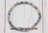 CGB7228 4mm tiny Indian agate beaded meditation yoga bracelets