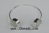 CGB723 13*18mm oval druzy agate gemstone bangles wholesale