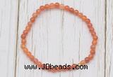 CGB7231 4mm tiny fire agate beaded meditation yoga bracelets