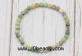 CGB7245 4mm tiny Australia chrysoprase beaded meditation yoga bracelets