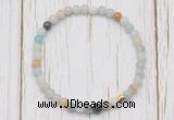 CGB7251 4mm tiny amazonite beaded meditation yoga bracelets