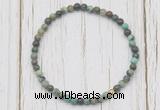 CGB7255 4mm tiny African turquoise beaded meditation yoga bracelets