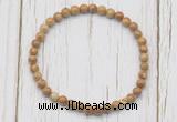 CGB7273 4mm tiny wooden jasper beaded meditation yoga bracelets