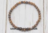 CGB7274 4mm tiny elephant skin jasper beaded meditation yoga bracelets