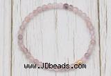 CGB7295 4mm tiny strawberry quartz beaded meditation yoga bracelets