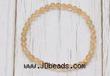 CGB7298 4mm tiny citrine beaded meditation yoga bracelets