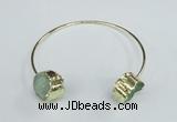 CGB734 15mm coin druzy agate gemstone bangles wholesale