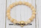 CGB7382 8mm honey jade bracelet with tiger head for men or women