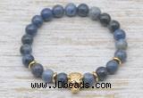 CGB7417 8mm dumortierite bracelet with tiger head for men or women