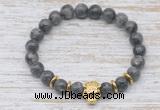 CGB7426 8mm black labradorite bracelet with tiger head for men or women