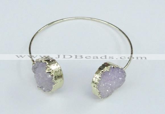 CGB743 20mm coin druzy agate gemstone bangles wholesale