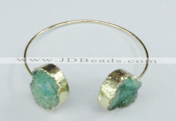 CGB745 20mm coin druzy agate gemstone bangles wholesale