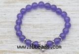 CGB7477 8mm candy jade bracelet with tiger head for men or women