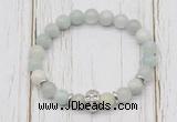 CGB7500 8mm aquamarine bracelet with skull for men or women