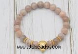 CGB7507 8mm sunstone bracelet with tiger head for men or women