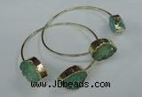 CGB751 13*18mm - 15*20mm teardrop druzy agate gemstone bangles