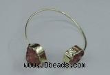 CGB777 13*18mm - 15*20mm freeform druzy agate gemstone bangles