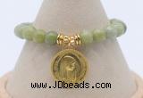 CGB7779 8mm China jade bead with luckly charm bracelets