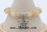 CGB7783 8mm yellow aventurine bead with luckly charm bracelets