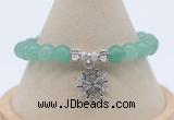 CGB7785 8mm green aventurine bead with luckly charm bracelets