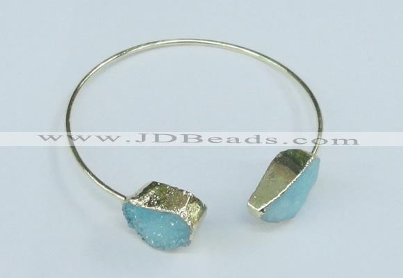 CGB779 13*18mm - 15*20mm freeform druzy agate gemstone bangles