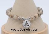 CGB7800 8mm feldspar bead with luckly charm bracelets wholesale