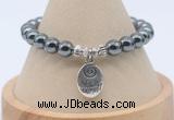 CGB7807 8mm hematite bead with luckly charm bracelets wholesale