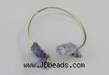 CGB783 13*18mm - 15*20mm nuggets druzy quartz gemstone bangles