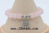 CGB7886 8mm rose quartz bead with luckly charm bracelets