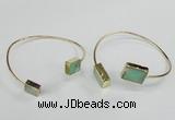 CGB792 8*10mm - 12*16mm rectangle Australia chrysoprase bangles