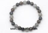 CGB8041 8mm labradorite, rainbow & black labradorite beaded stretchy bracelets