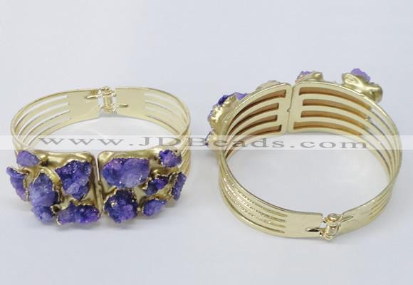 CGB823 30*68mm - 30*70mm druzy agate gemstone bangles wholeasale