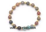 CGB8237 8mm picasso jasper & sea sediment jasper beaded stretchy bracelets