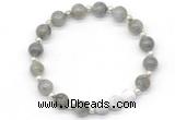 CGB8255 8mm labradorite & matte white howlite beaded stretchy bracelets