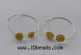 CGB833 13*15mm - 15*20mm freeform druzy agate gemstone bangles