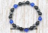 CGB8336 8mm candy jade, black onyx & hematite energy bracelet