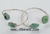 CGB837 13*15mm - 15*20mm freeform druzy agate gemstone bangles