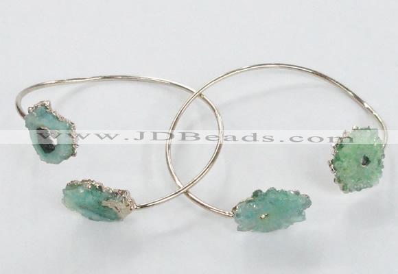 CGB837 13*15mm - 15*20mm freeform druzy agate gemstone bangles